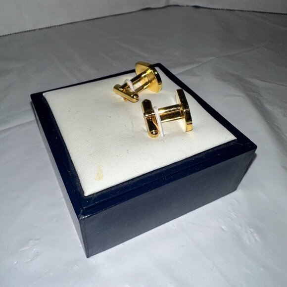 Stafford Essentials Gold & Black Cufflinks & Tie Bar Set - Picture 7 of 7